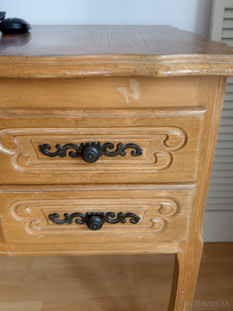 Starý drevený písací stôl - 4