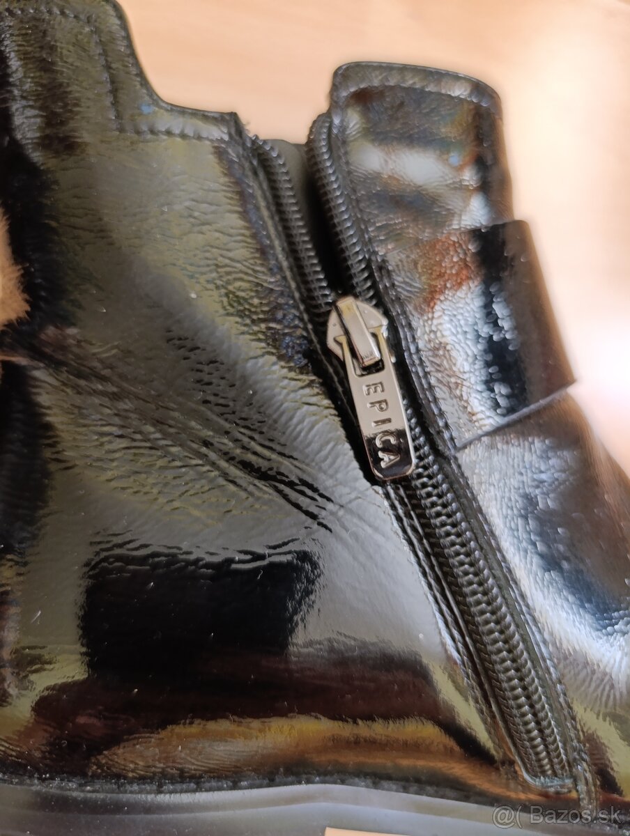 Kožené lakované čižmy - 4