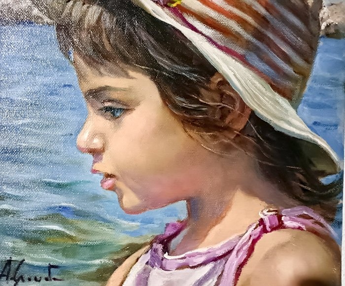 Olejomaľba -Alessandro Granata (1989) – Dievča - 4