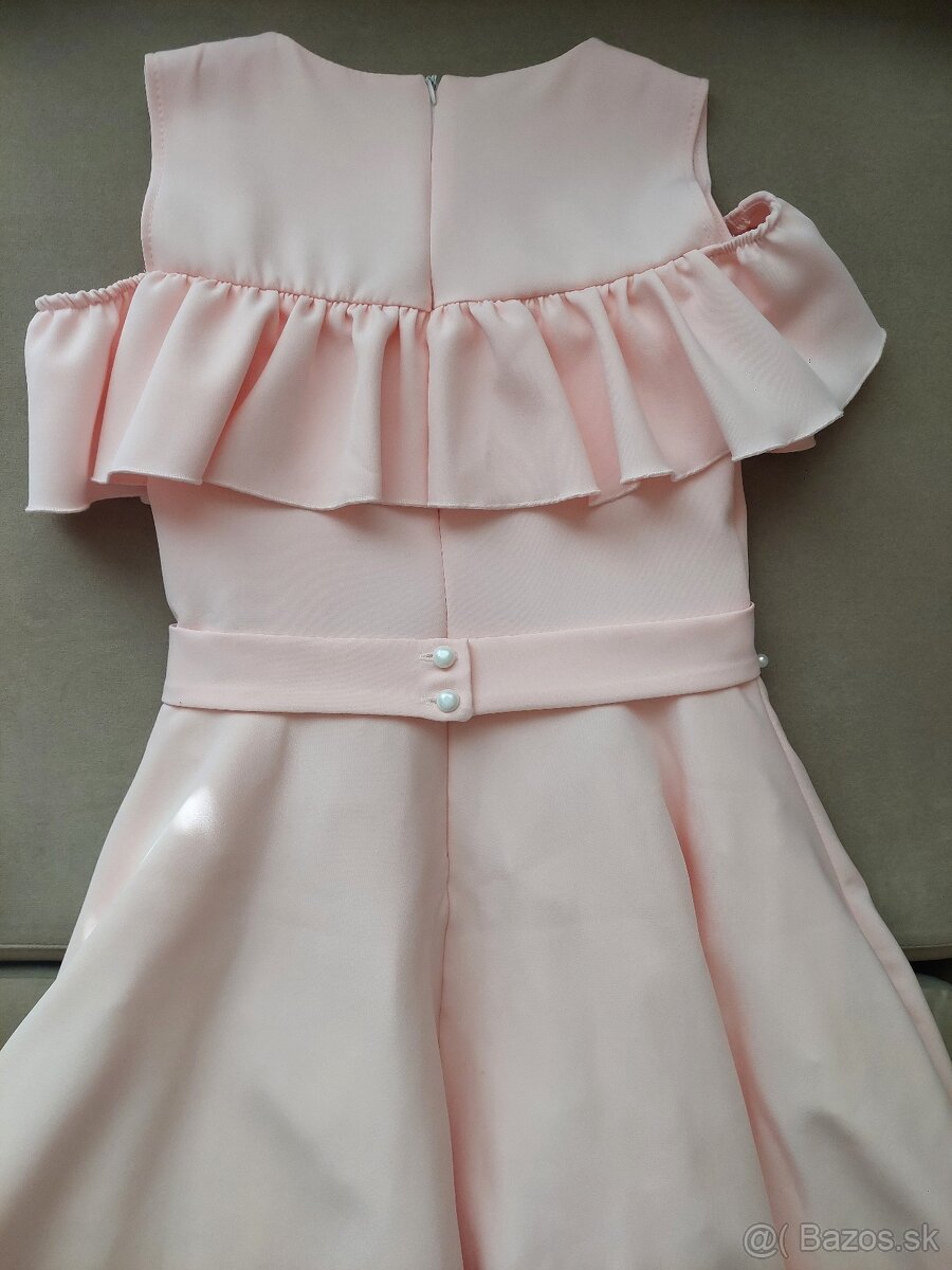 Spoločenské marhuľkové šaty - 4