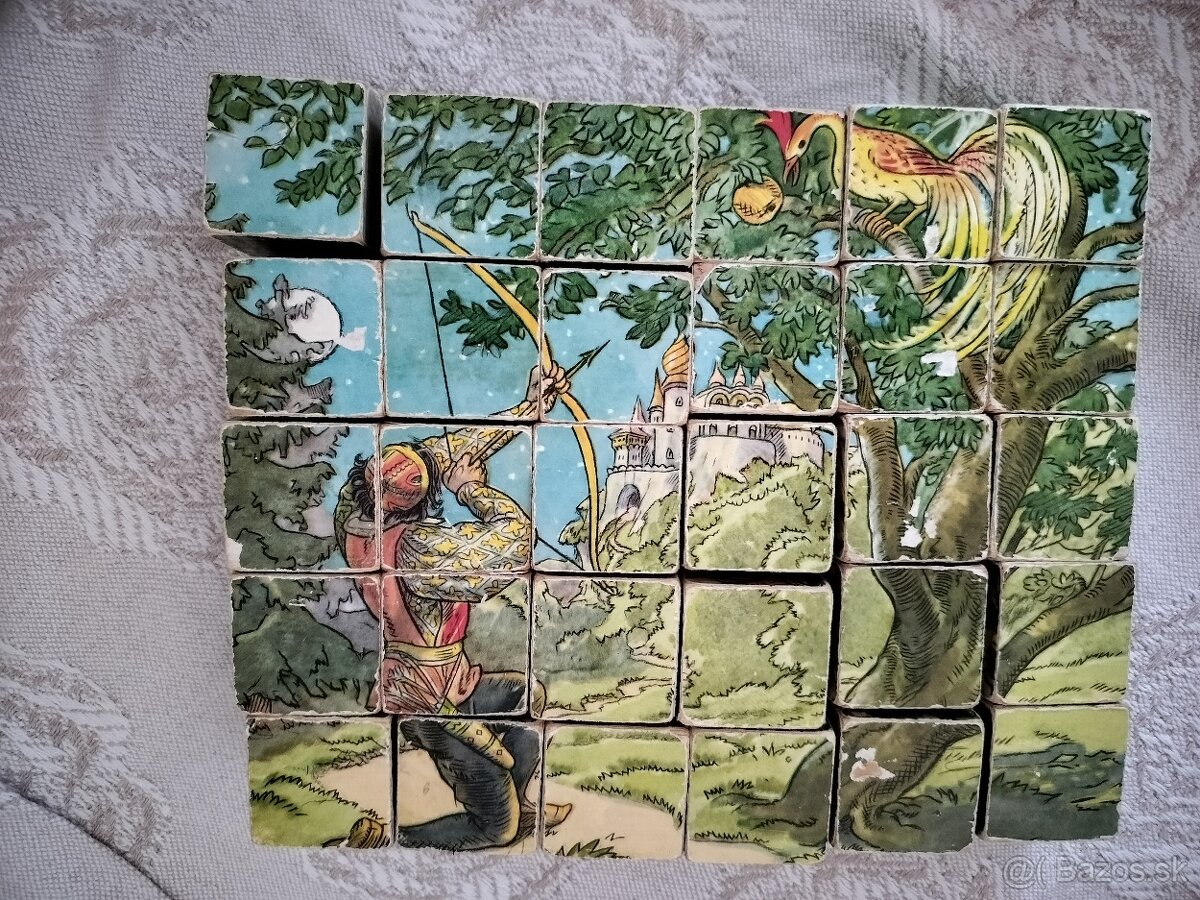 Kocky drevené retro - 4