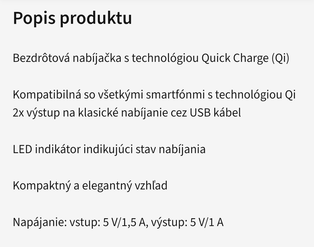 Bezdotyková nabíjačka Orava WCH-001 - 4