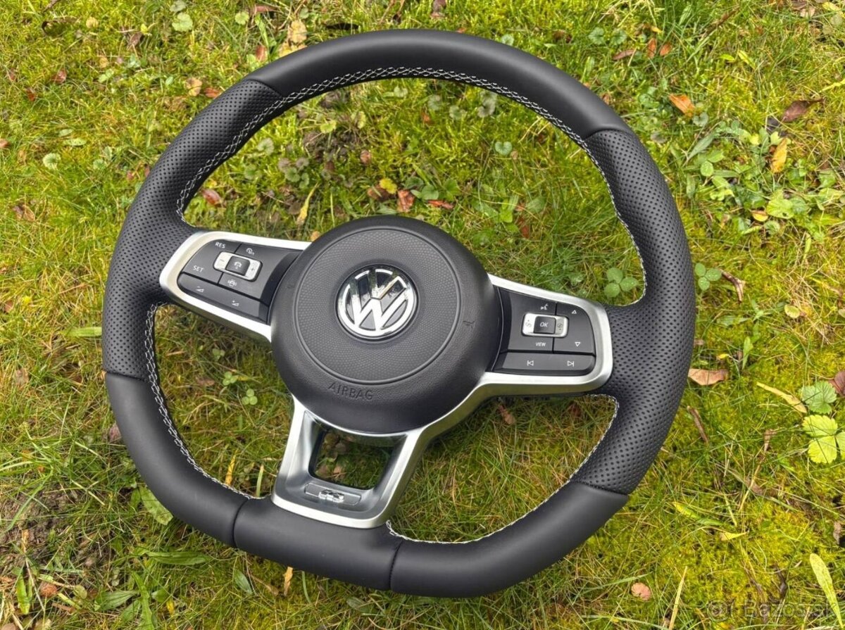 -Rline VW VOLANT KOZENY MULTIFUNKCNY biele šitie - 4