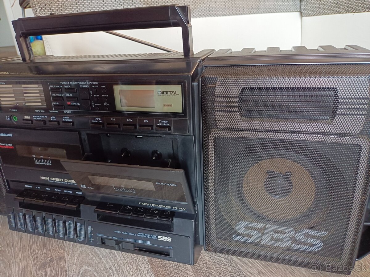 Samsung W700L radiomagnetofon retro 2 kazeťák Korea - 4