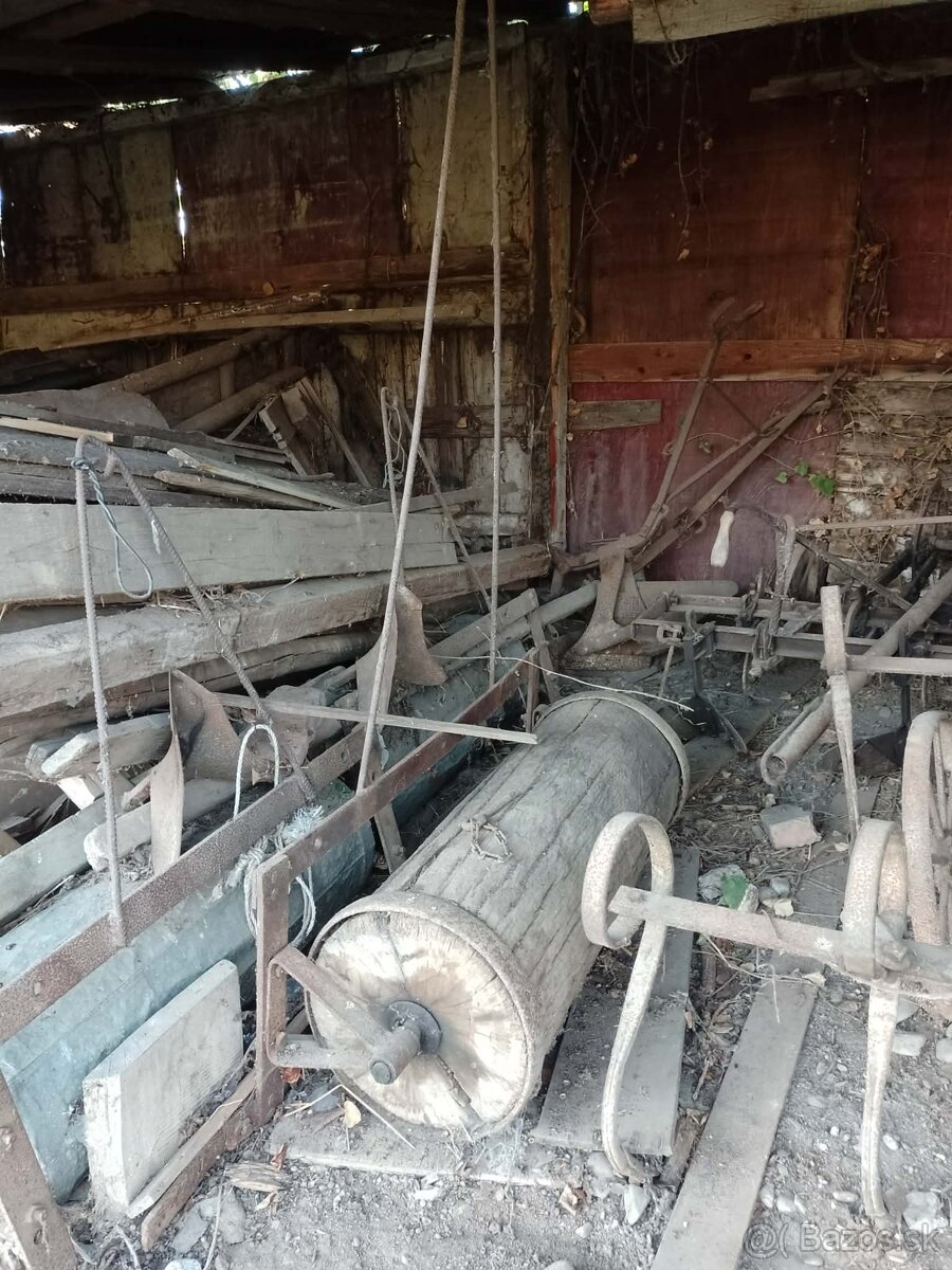 Staré pluhy,brány,sejačka,valec... - 4