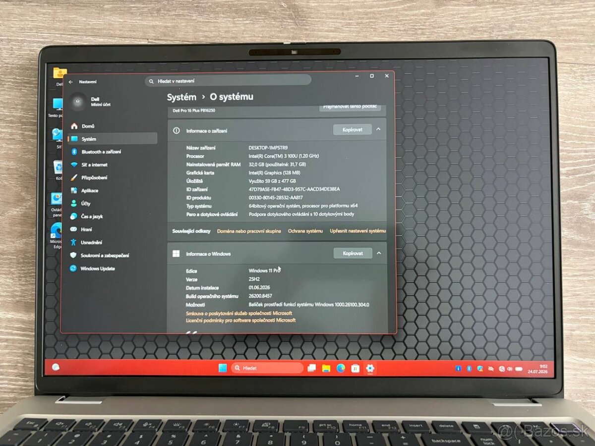 Dell Pro 16 Plus PB16250 (strieborný, 16" dotykový) - 4