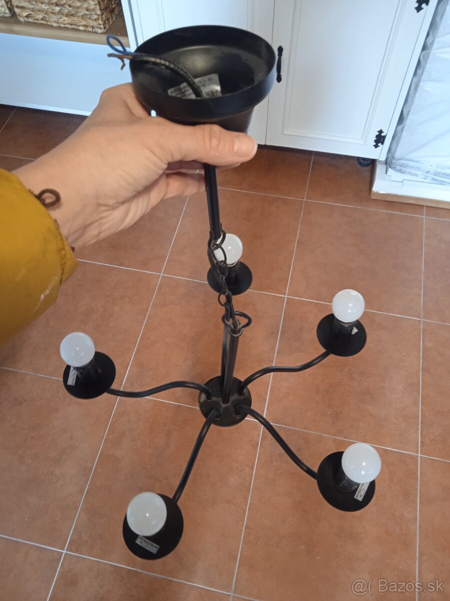 Čierny vintage luster - 4