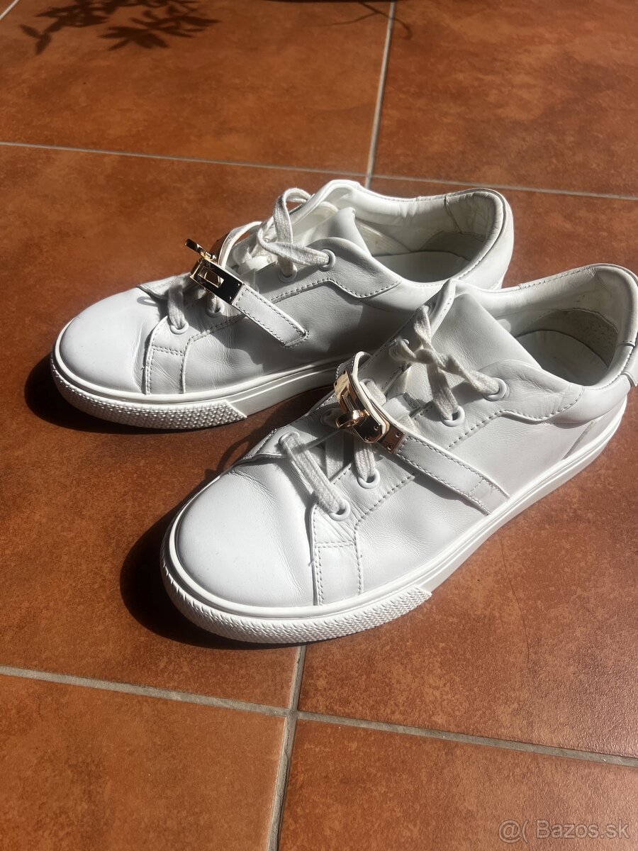 biele tenisky Hermes - 4