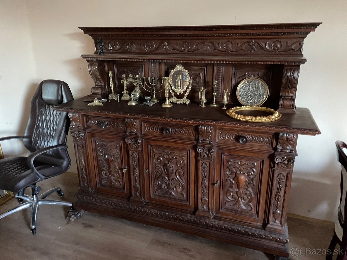 Krásny historický príborník 1880–1910 – TOP stav - 4