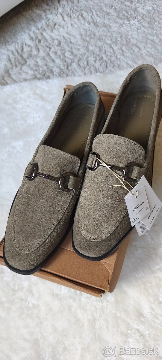 Nové dámske kožené mokasíny - 4