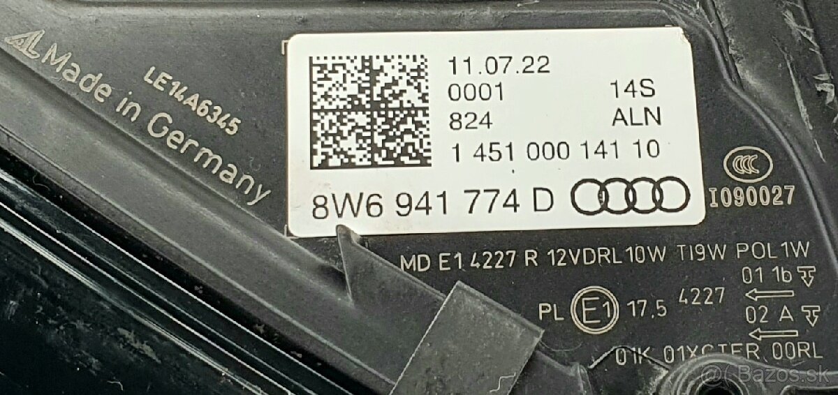 SVETLOMET AUDI A5 / 8W B9 LED ( 2016-2019 ) - ZÁNOVNÝ - 4