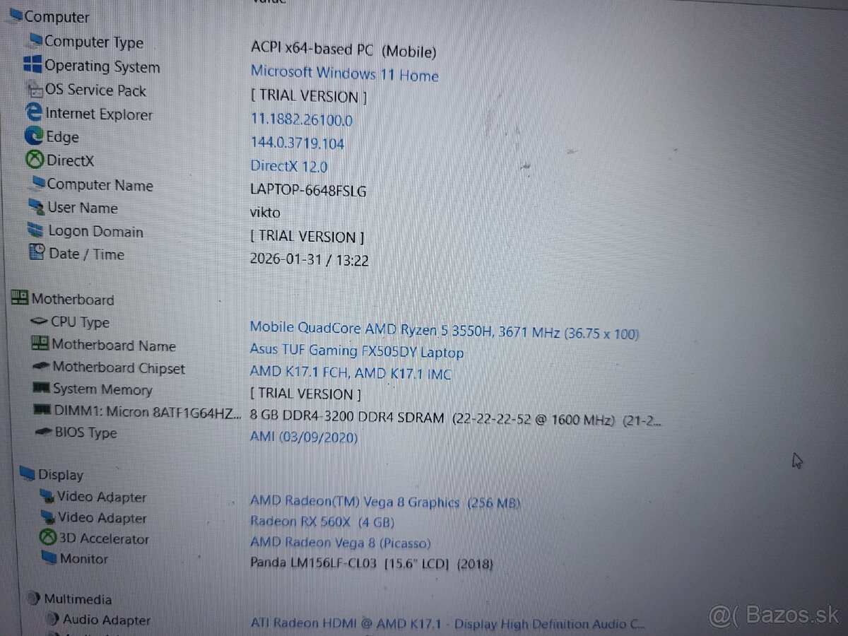 Asus TUF gaming Herny notebook - 4