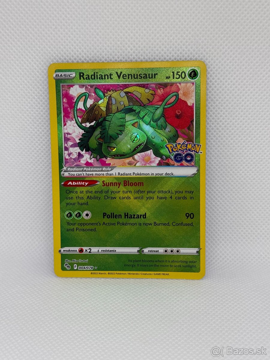 Pokémon karta Radiant Venusaur 004/078 – EX – ORIGINÁL - 4