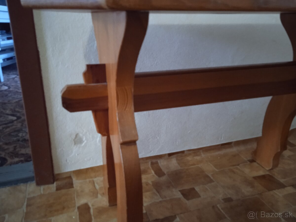 Predám - masív stolík so stoliťkami - 4