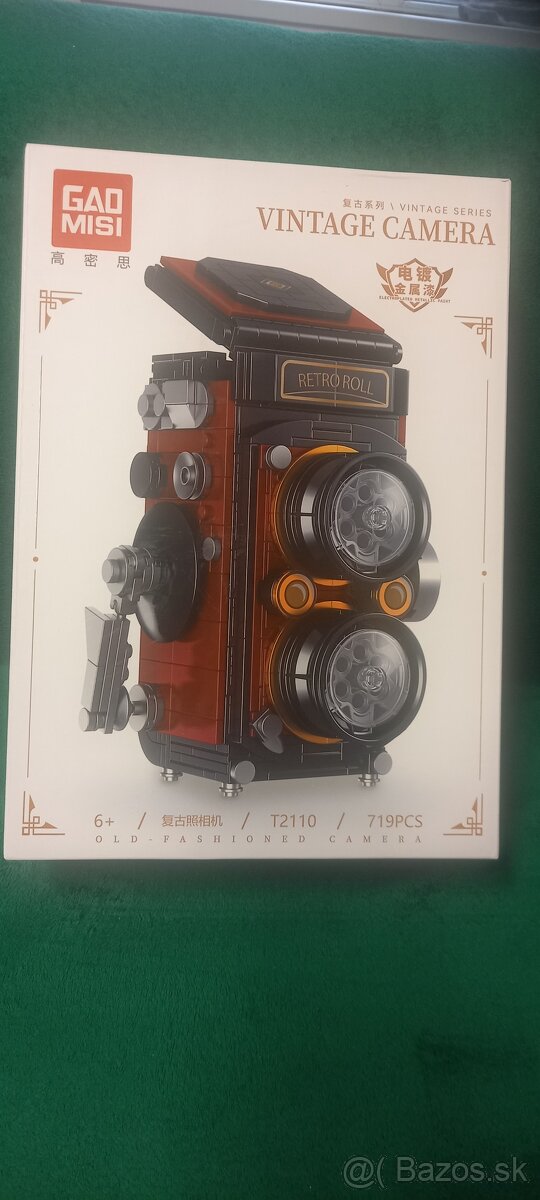 Stavebnica- vesmírna loď, vintage fotoaparát, autíčko - 4