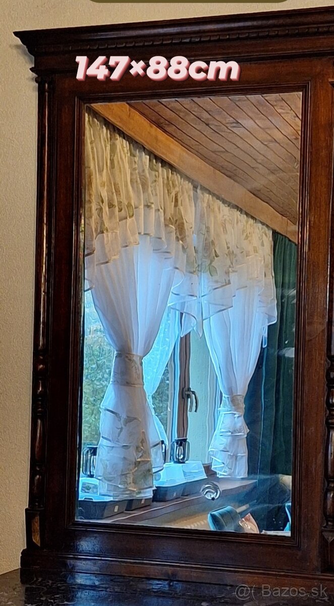 Veľké starožitné nástenné zrkadlo - 4