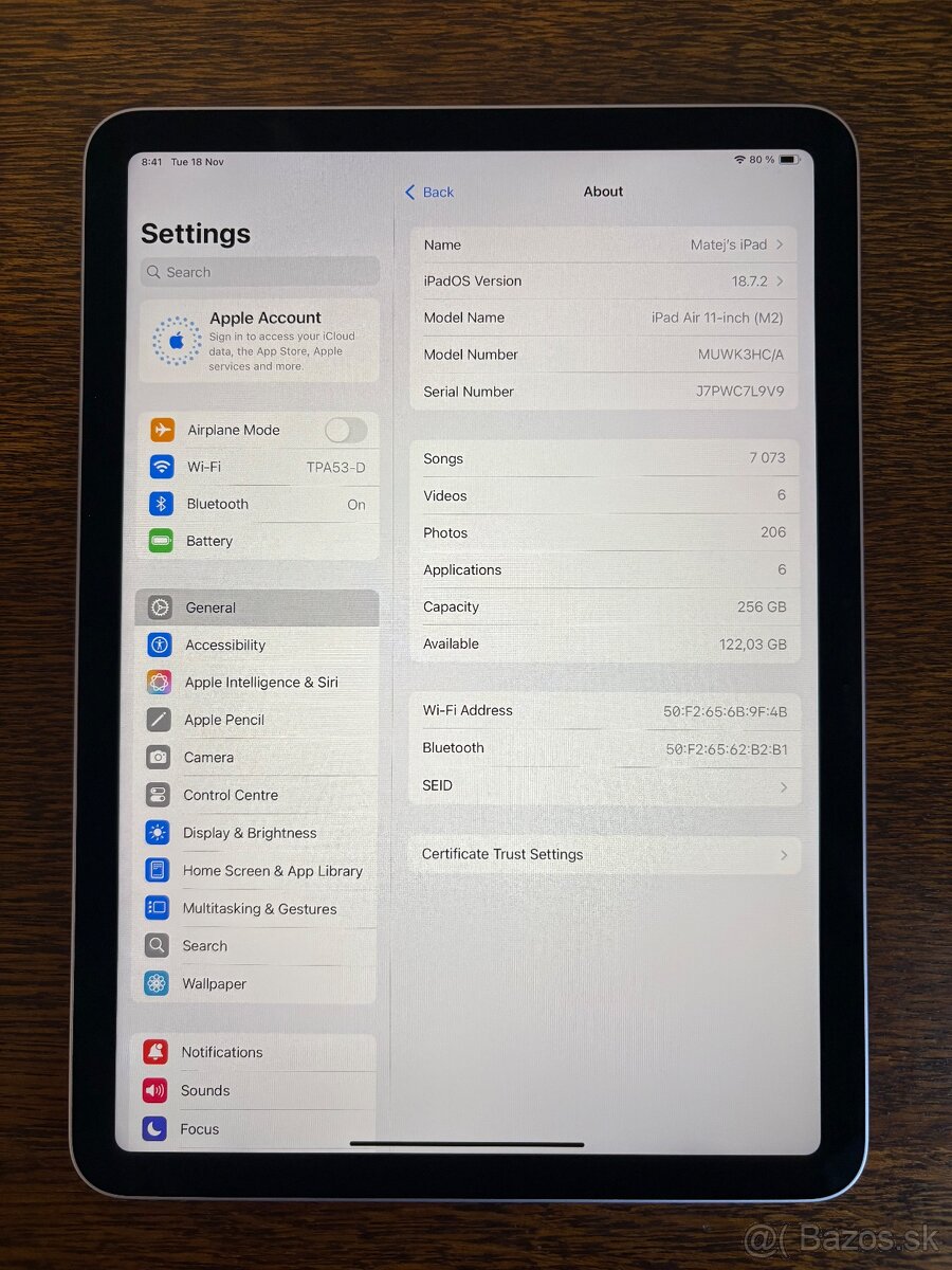 Apple iPad Air 11" M2 256GB Fialová - 4