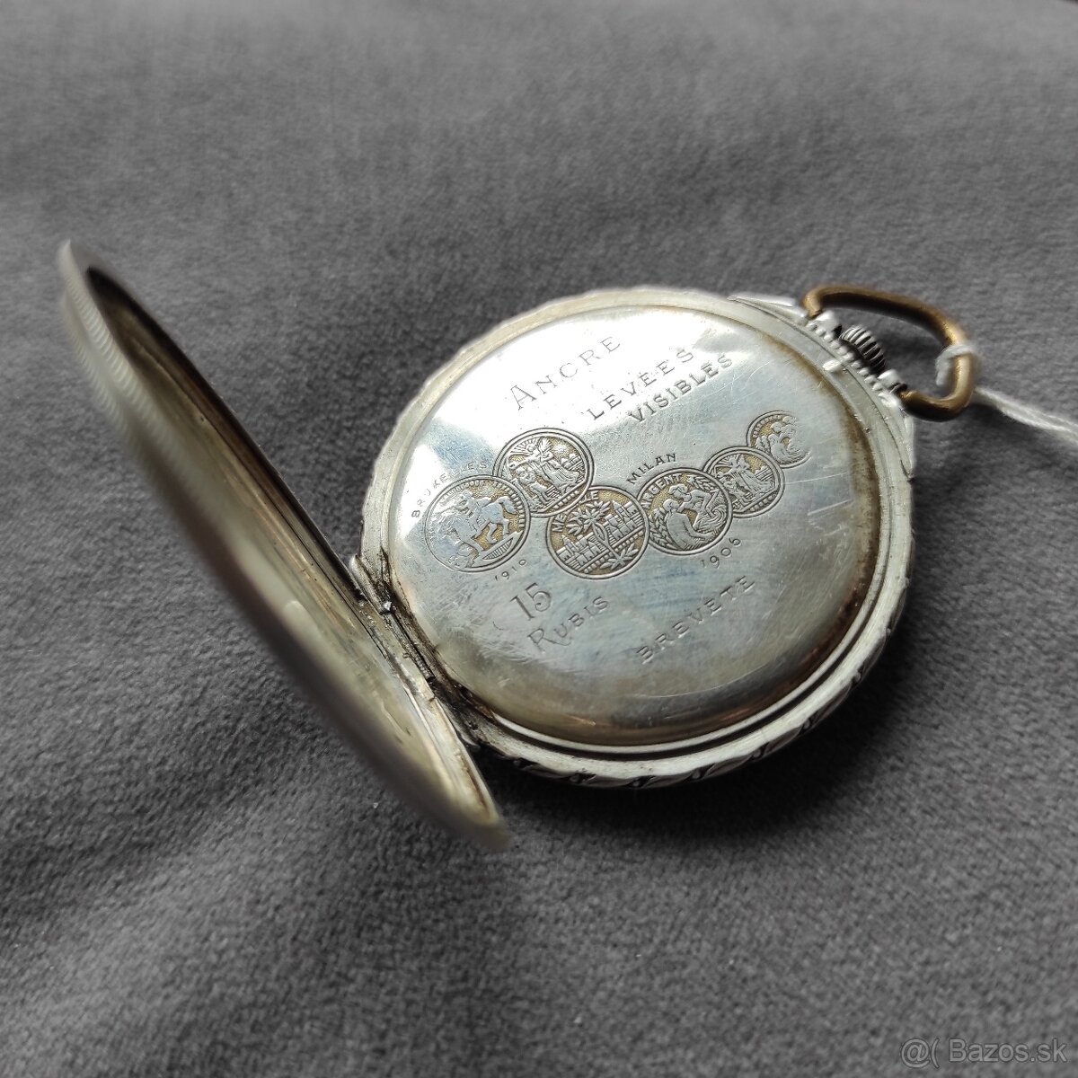 Vreckove hodínky striebro 900 - 4