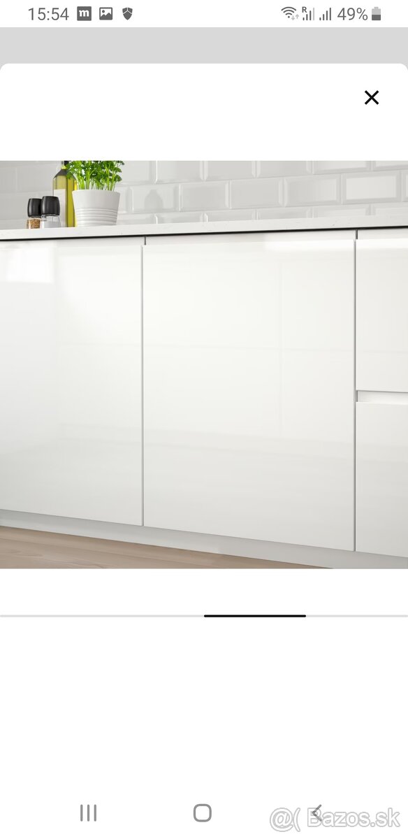 Predam VOXTORP - LESKLA BIELA dvierka na IKEA METOD kuchynu - 4
