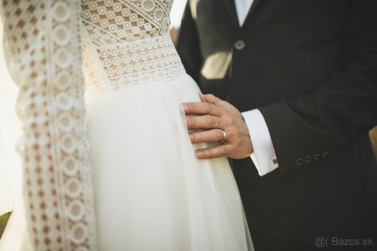 Svadobné šaty čipka a tyl - 4