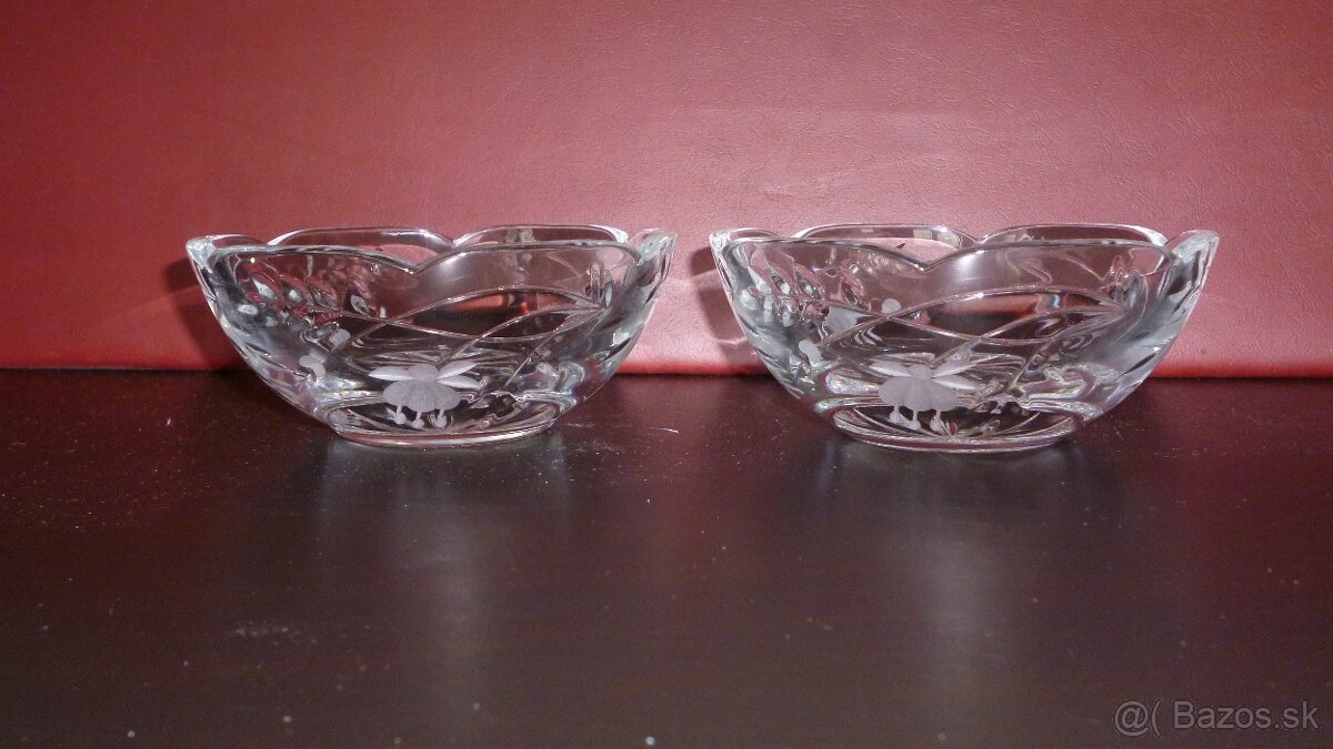 krištáľová miska - 2 kusy - 4