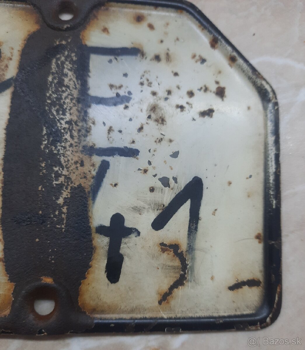 Štítok jawa pionier typ 555 + stará špz - 4