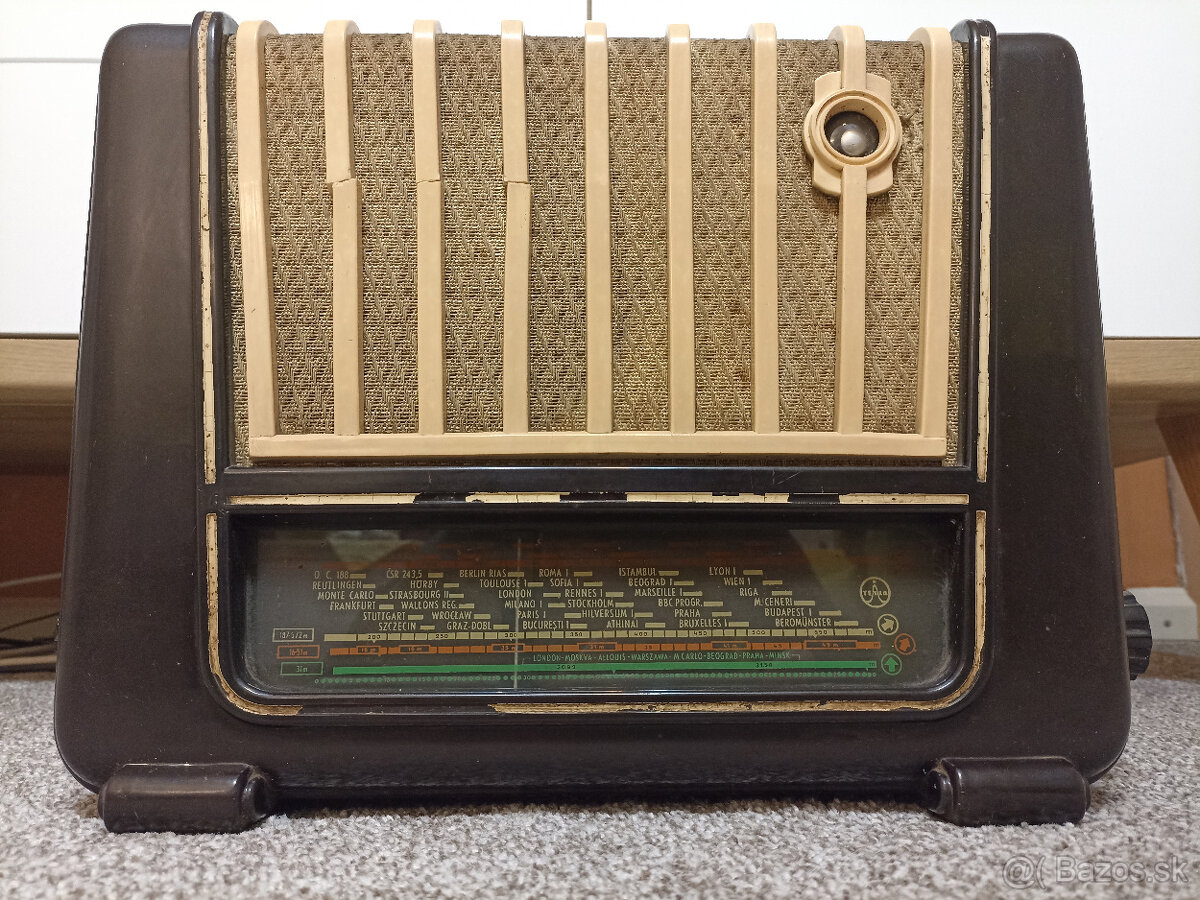 Vzácné staré retro rádio Tesla 413U - 4