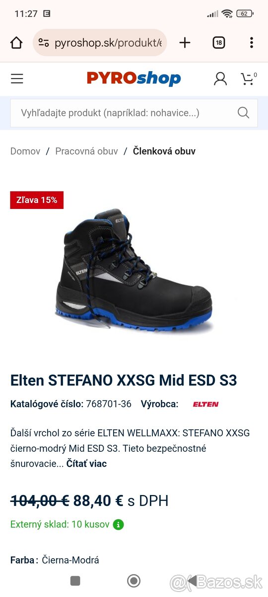 Topánky pracovná obuv stefano - 4