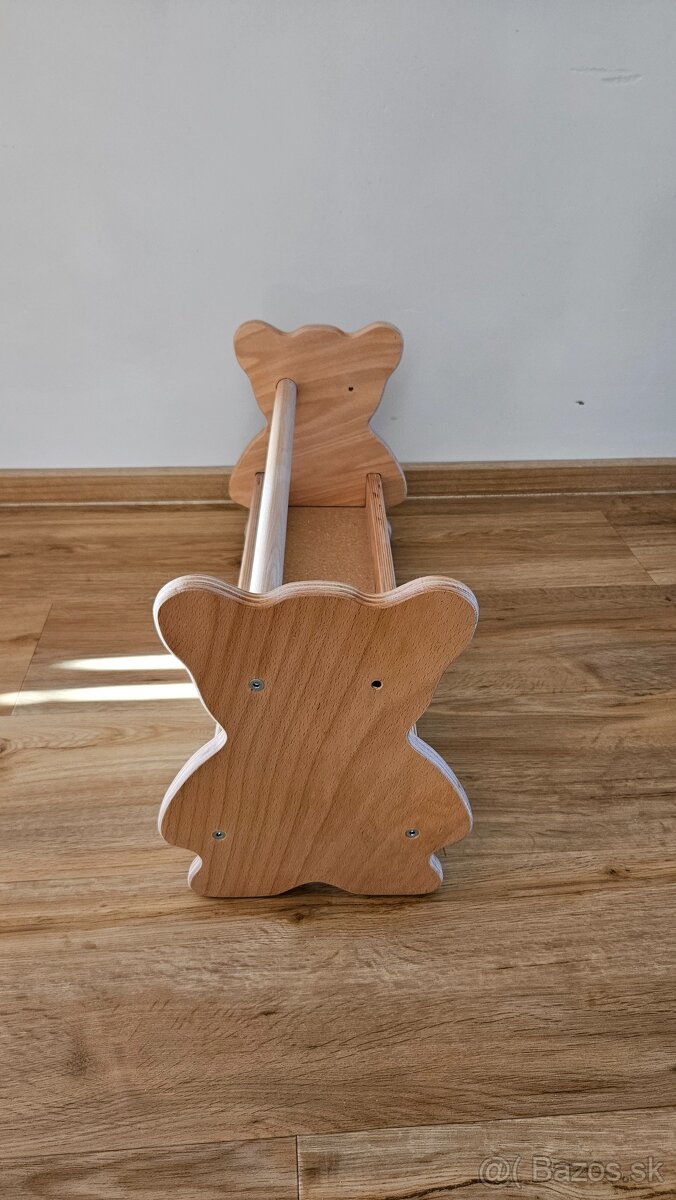 Drevená detská polička na knihy - 4