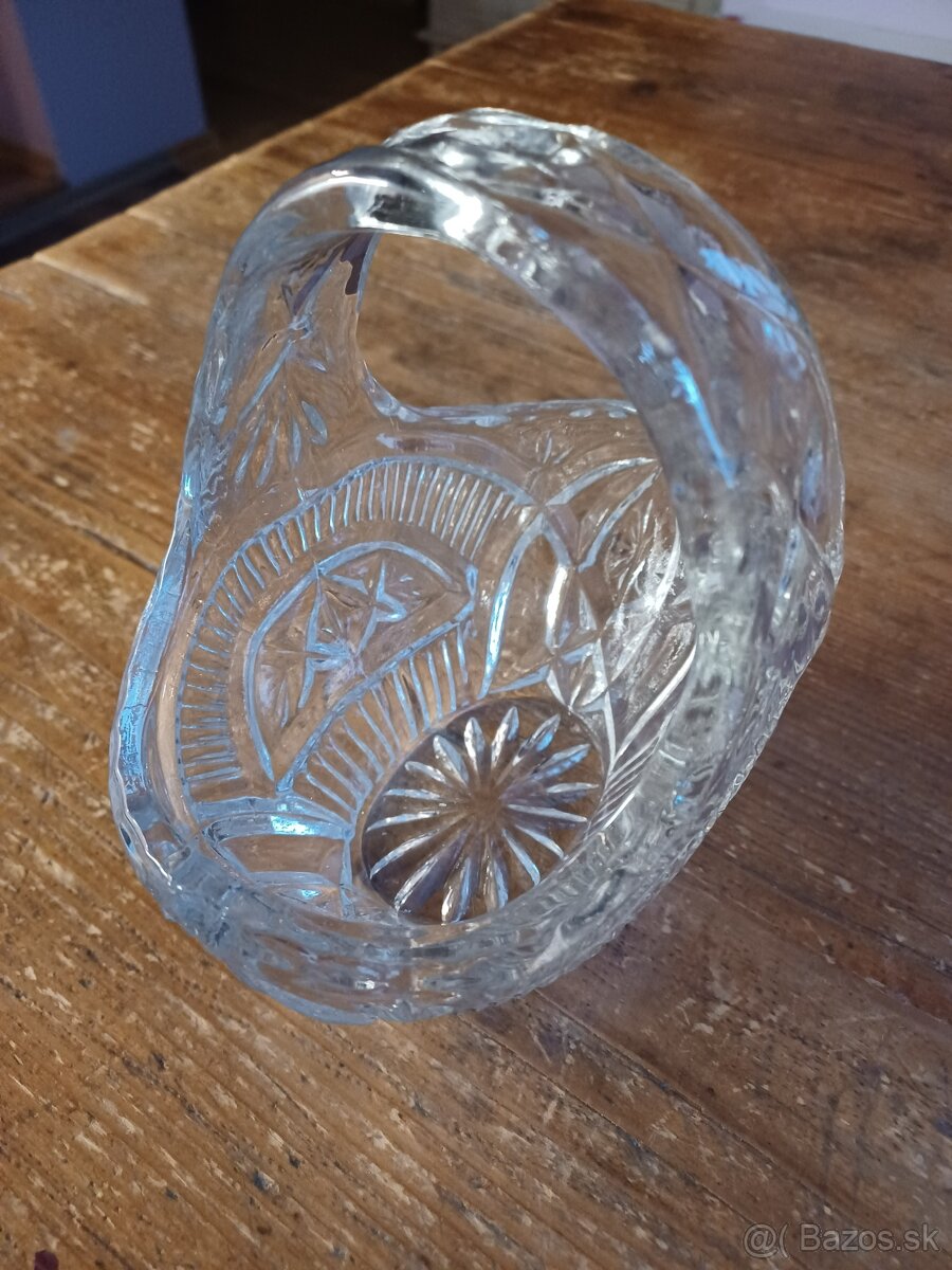Košík z lisovaného skla - 4