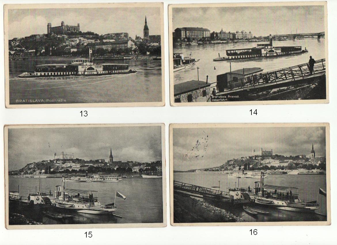 Staré čiernobiele a farebné pohľadnice Bratislava - 4