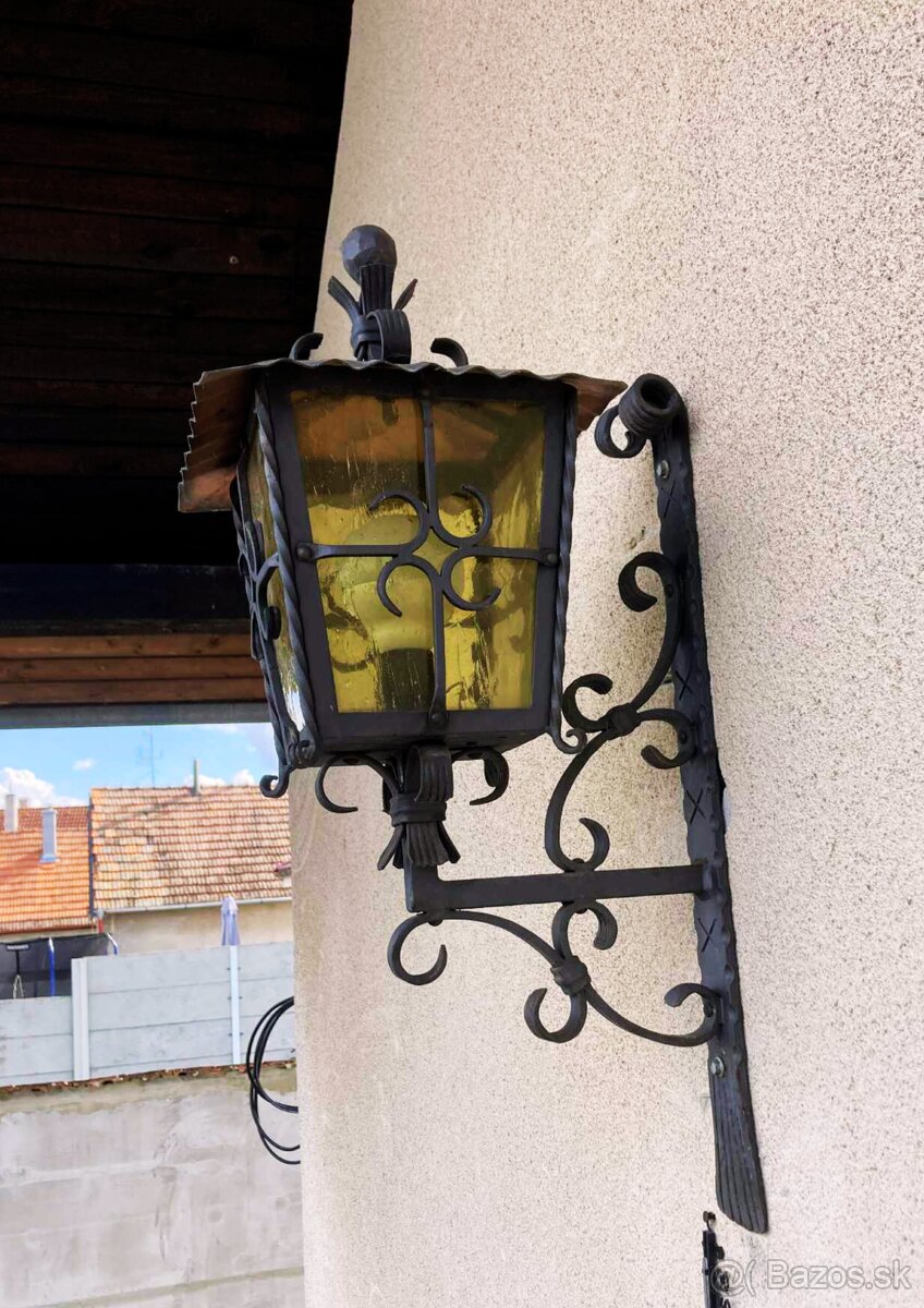 Kované železné nástenné svetlo do exteriéru - 4