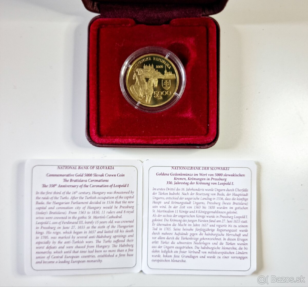 Zberateľská minca 5000 Sk Leopold I - 4