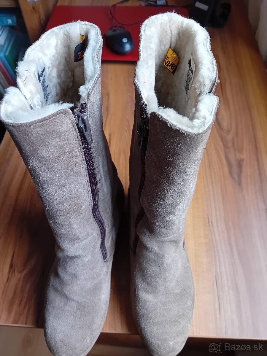 čižmy z brúsenej kože - 36 - 4