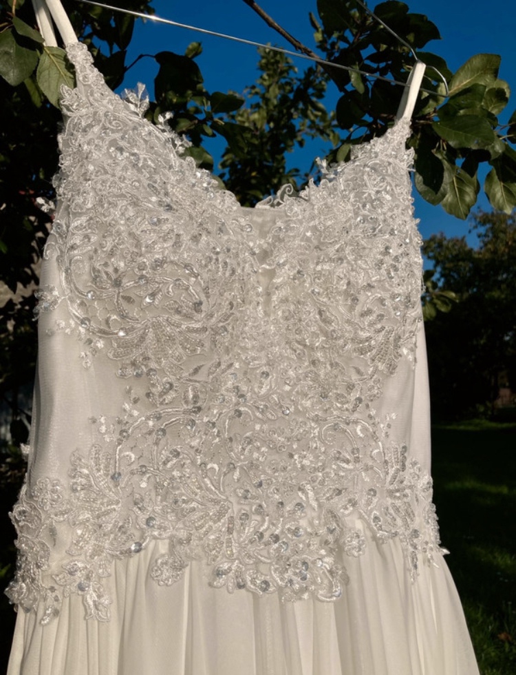 Biele spoločenské/ svadobné/ popolnočné šaty - 4