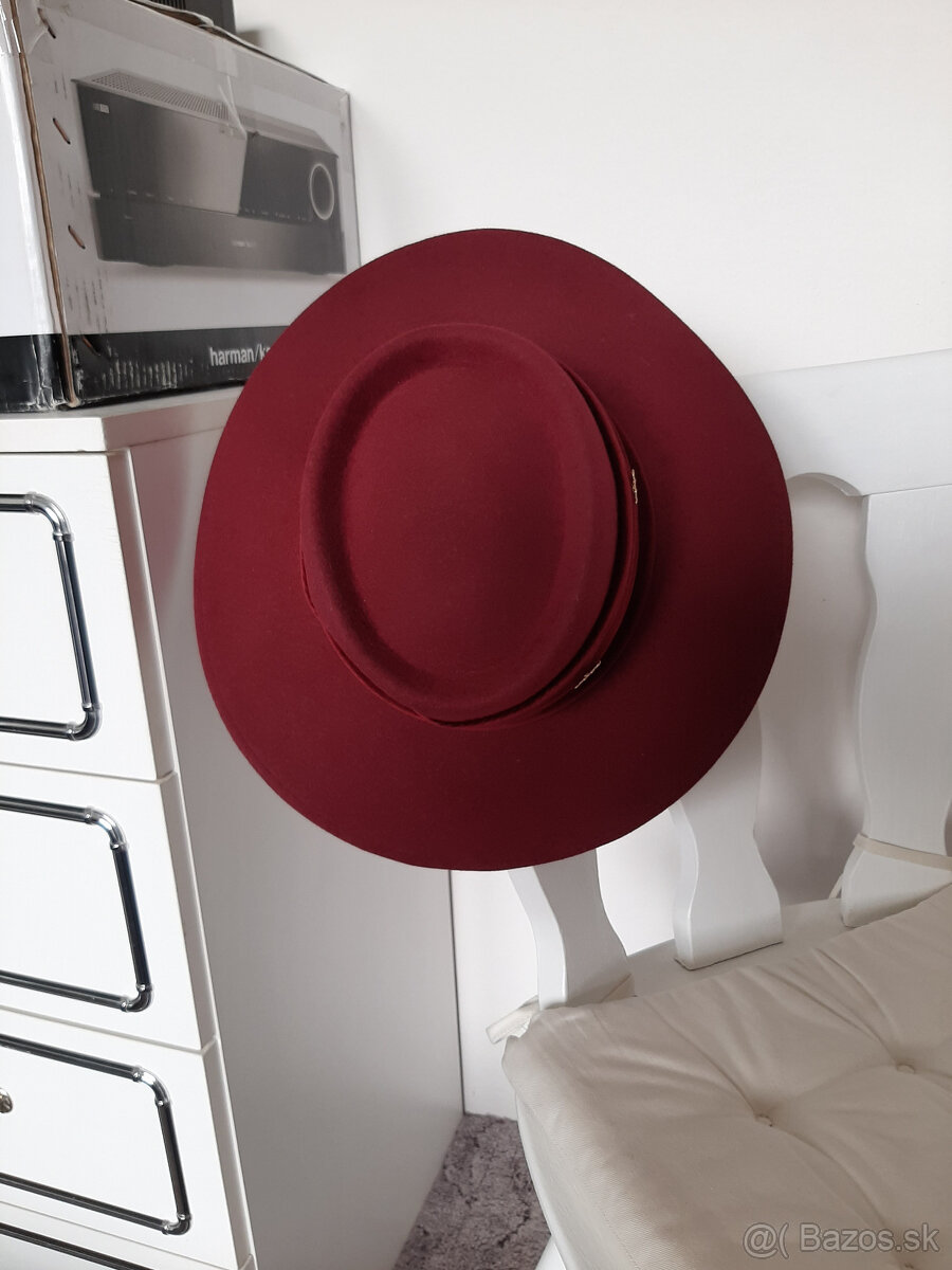 Klobúk dámsky bordový - 4