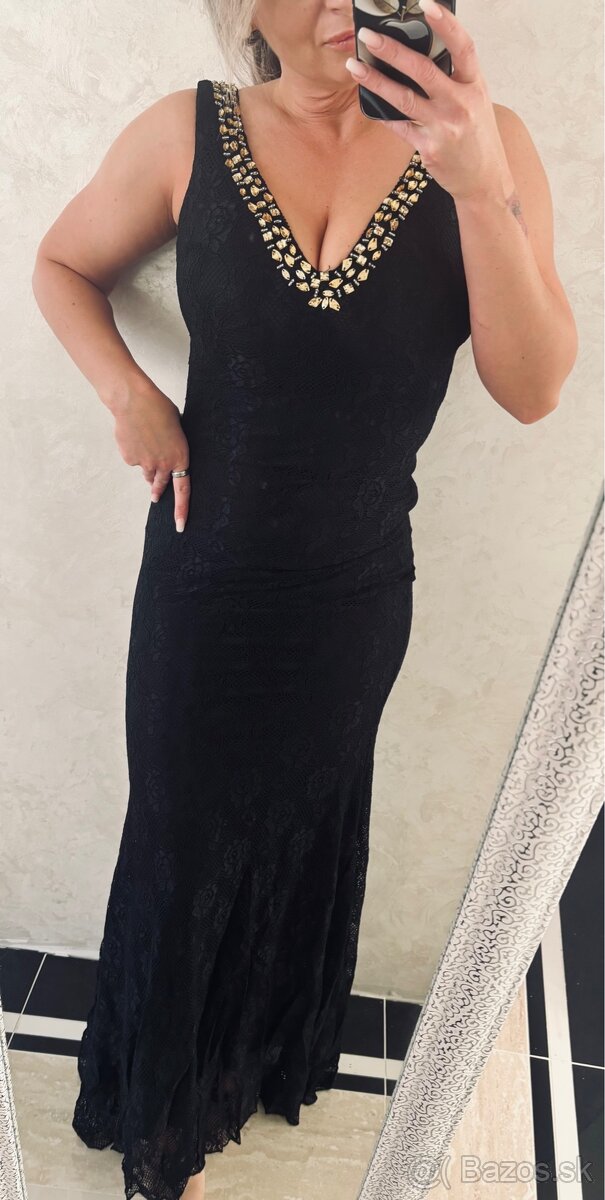 Damske spoločenske šaty čierne - 4
