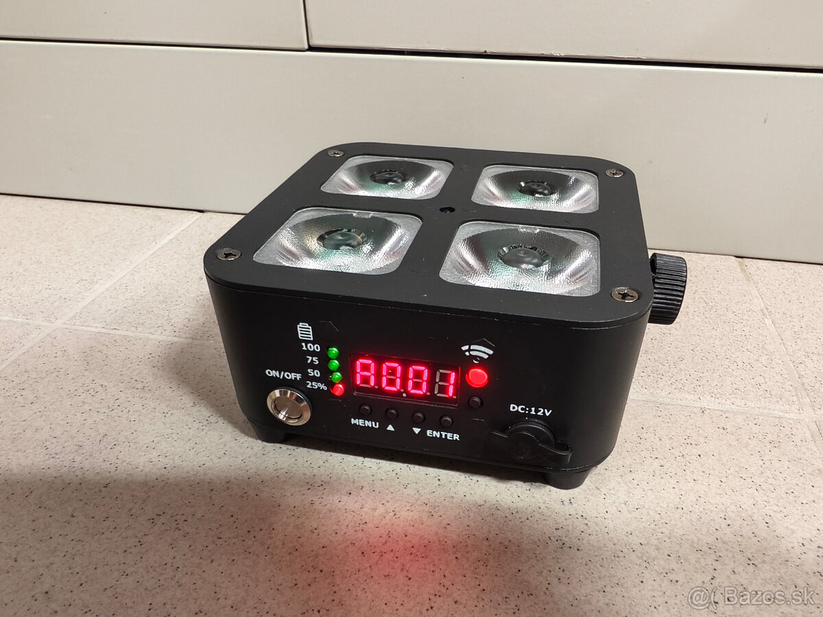 LED PAR Light 4x40 W RGBW A UV na Bateriu - 4