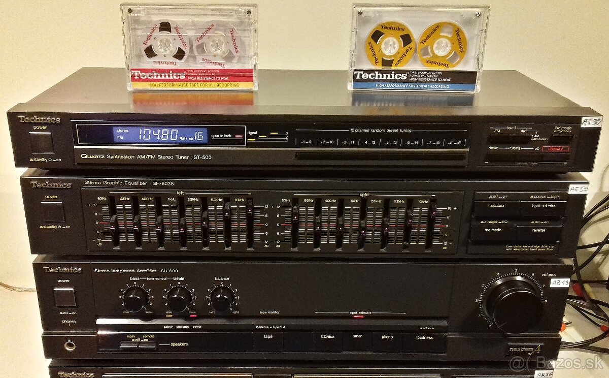 Zostava TECHNICS tuner, equalizer, zosilnovac, 2-deck = A03 - 4