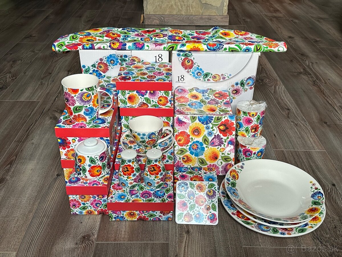 Porcelánová súprava s ľudovým motívom - 4