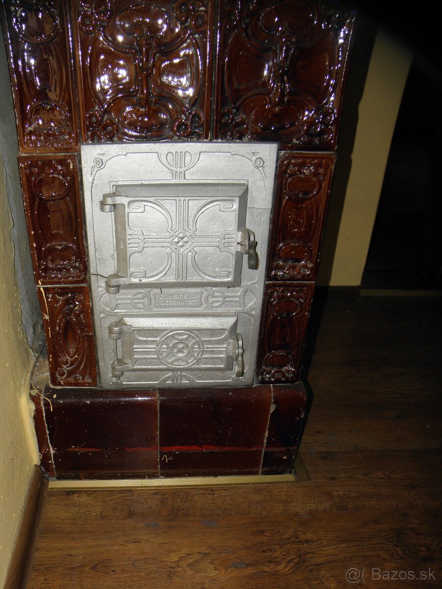 Starozitna kachlova pec, kachle secesia 1915 - 4