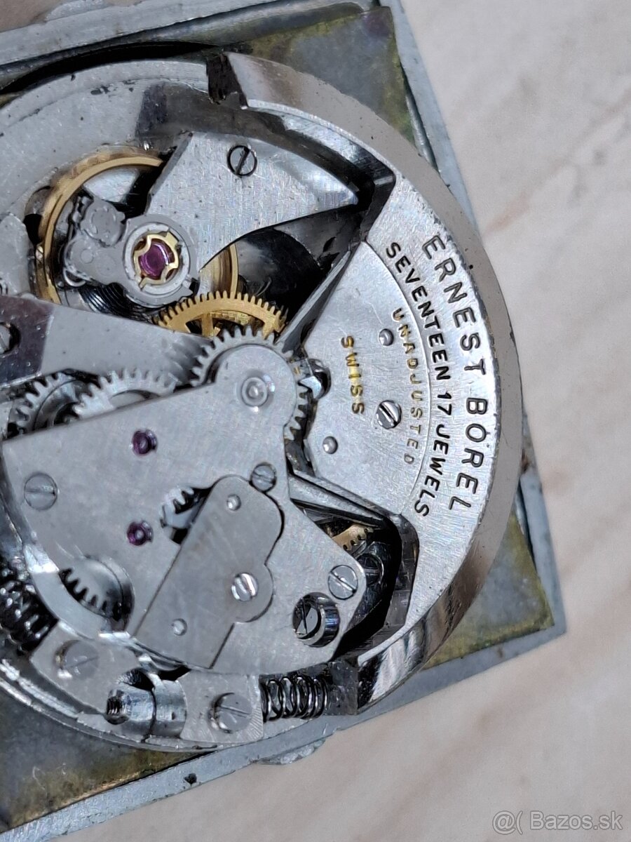 Predám funkčné náramkové hodinky ERNEST BOREL Automatic Swis - 4