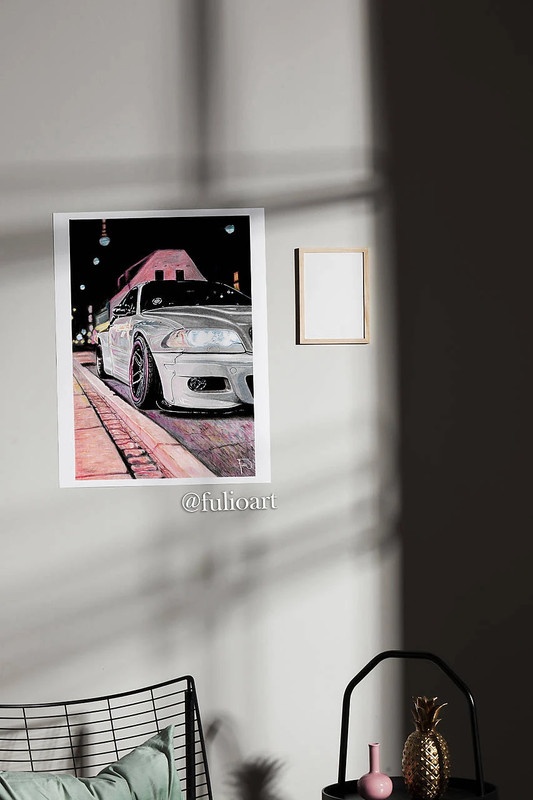 „BMW M3 E46“ - Realistická kresba - 4