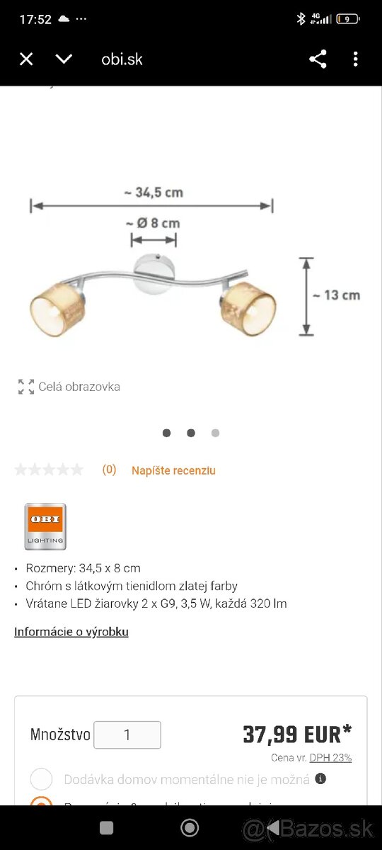 Predám nové lustre OBI - 4