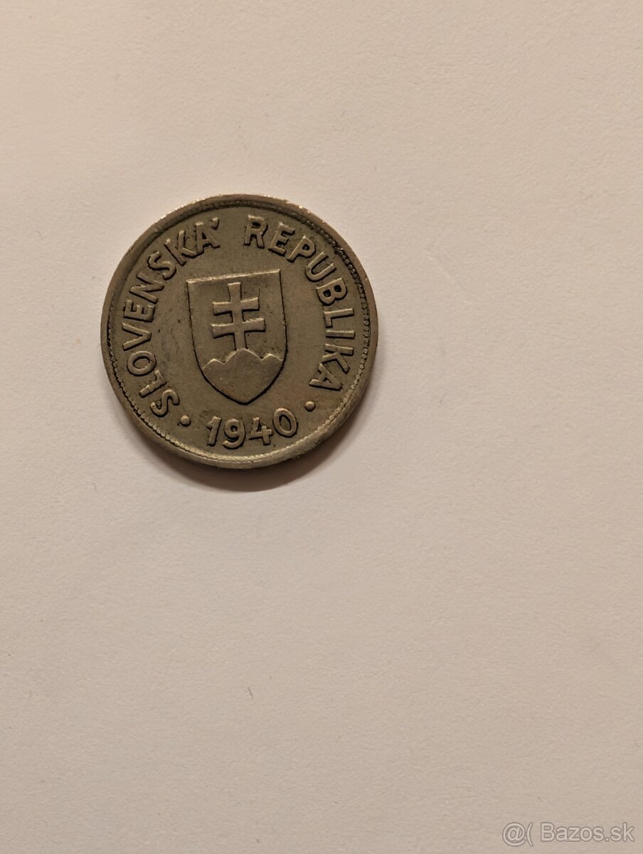 Predám mincu 50 halier rok 1940 Slovenský Štát - 4