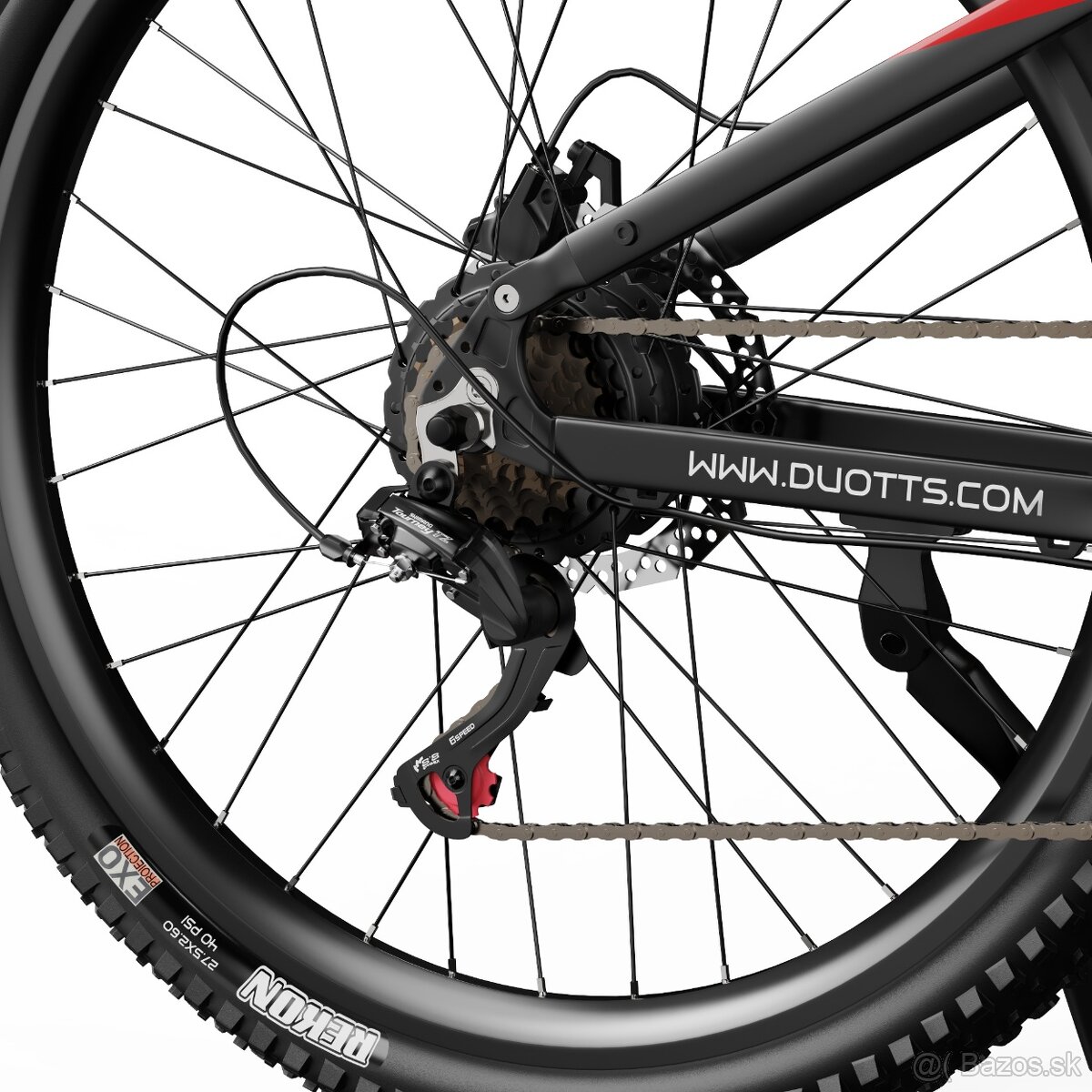 Predam novy elektro bicykel DUOTTS E29 červený, strieborný - 4