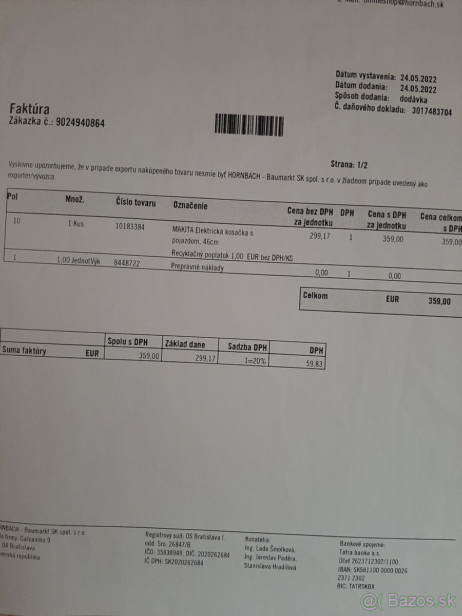 Kosačka makita ELM4621 - 4