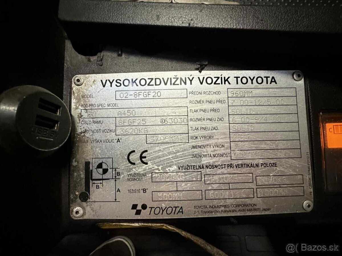 Vysokozdvižný vozík Toyota, 02-8FGF20 s pozicioner LPG - 4