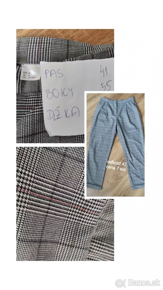 Nohavice dámske, kárované - 4