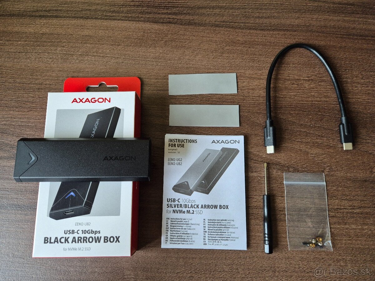 Externý box - AXAGON M.2 NVMe SSD, USB-C 10 Gbps - 4